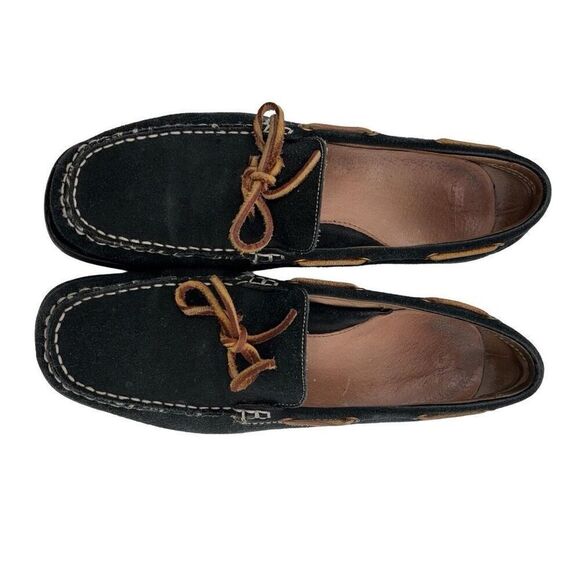 Lands end ￼ suede loafers navy blue size 10 - Picture 2 of 8